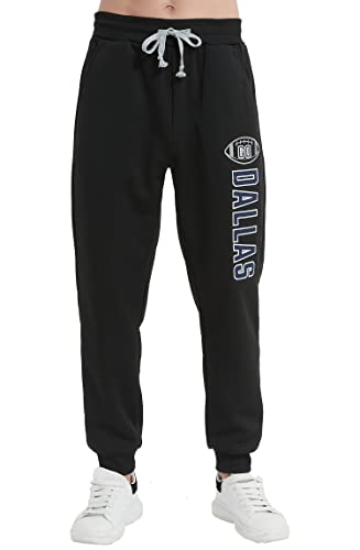 Clor City Classic Mens Embroidery Dallas Sweatpants Active Soft Fleece Jogger Sport Lounge Pants - Black Xl #TOP1