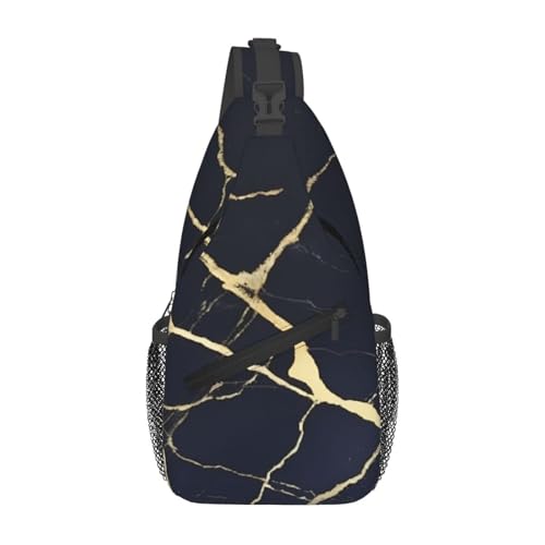 Mochila tipo sling estampado mármol para día a día