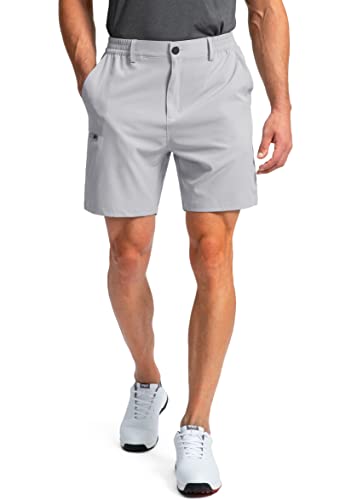 Image of Pinkbomb Men's Golf Shorts with 6 Pockets Stretch Quick Dry Hiking Work Dress Shorts for Men