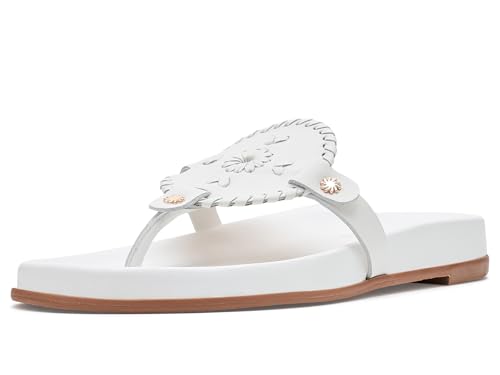 Jack Rogers Womens Collins Casual Sandal White 6.5 Medium