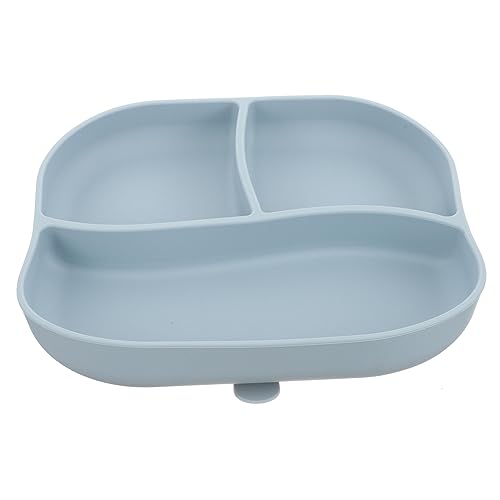 MOLUCKFU シリコン製 吸盤付き割食器 防傾斜 高齢者用 介護食皿 自助式 食品プレート 食事トレーニング用 吸盤付きプレート