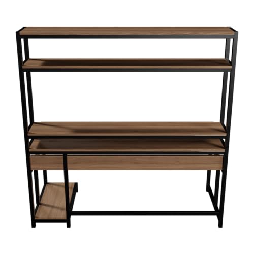 Image of Riyan Luxiwood Jerry Computer Table in Engineering Wood for Home & Office, Simple Style Desk, Scratch Resistance Surface, Easy to Assemble. (Large, Beige)