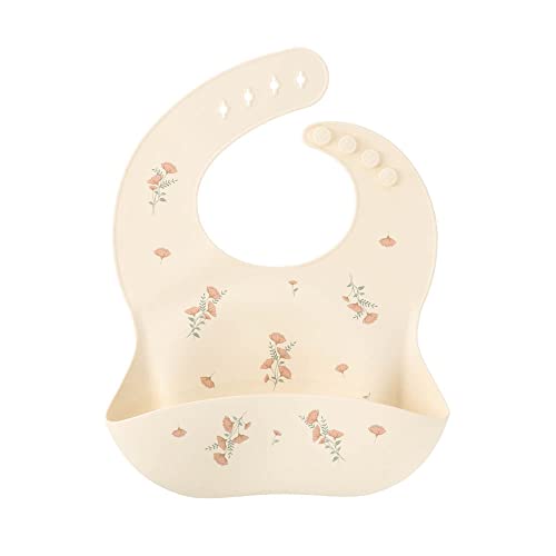 [mushie] VG VRru Silicone Baby Bib HGv Ԃ VR Ȃ X^C h j̎q ̎q xr[ (23/Pink Flowers) [sAi]