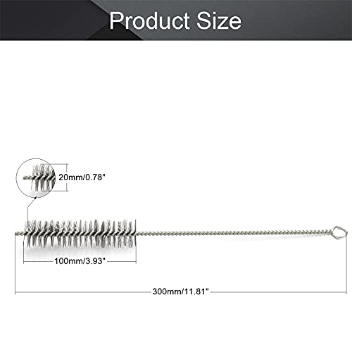 Image of Steel Wire Tube Brush, 1.0-inch Diameter, 12-inch Length,10pcs