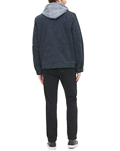Image of Levi's Men's Washed Cotton Hooded Military Jacket (Regular & Big & Tall Sizes)