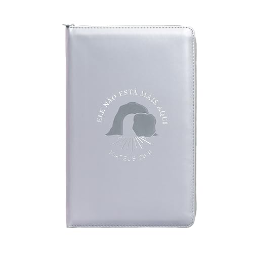 Bíblia NVI com zíper: Ele não está mais aqui, courosoft cinza com toque emborrachado, Leitura Perfeita: Nova Versão Internacional: