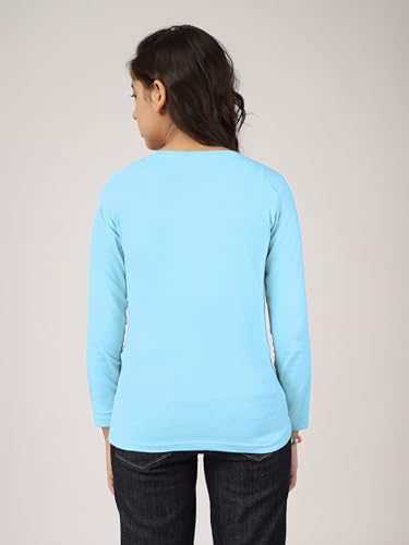 Image of KYDA KIDS Girl's 100% Cotton Antibacterial Full Sleeve Solid T-Shirt (Pack of 1)