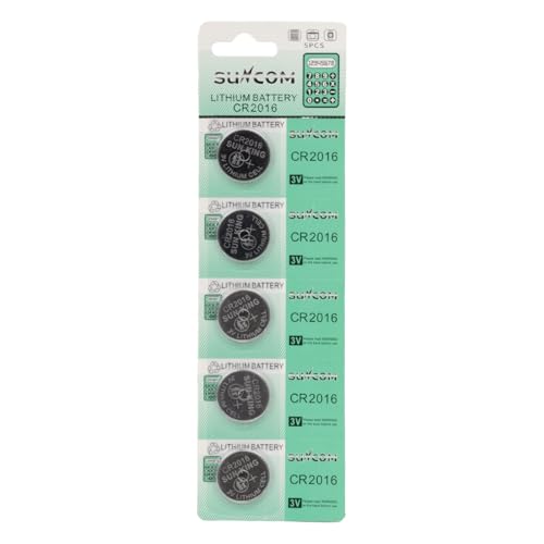 A-ITEM SUNCOM ���`�E���R�C���d�r CR2016 ���`�E���o�b�e���[ 3V (5��×1�V�[�g)