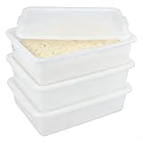 Zopnny Pizza Dough Proofing Box, 17 x 12.6-Inch, Preparation Container with Lid, Household Bread Dough Tray, Stackable Commercial Quality Trays, BPA Free