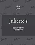 Juliette\'s Composition Notebook: Initial letter J, Just for Juliette Dot Notebook Lovely Gift for Woman, man ,Girl, boy and School, Black Cover 8.5\'\' x 11\'\', 100 pages