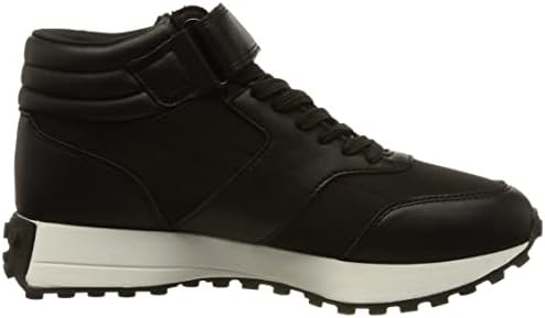 DKNY Women's Noemi-Lace Up Mid Everyday Sneaker, Black, 10 | Image 5
