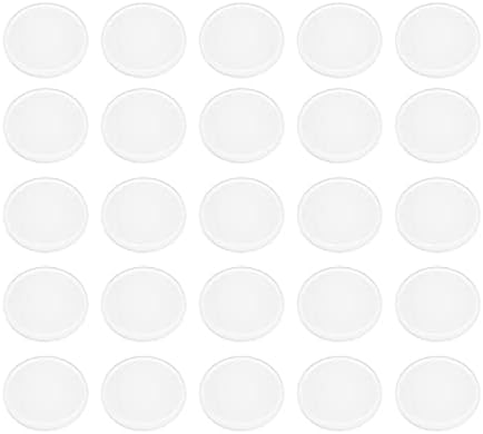 Glass Rubber Pad, Non-Adhesive Glass Table Top Anti Slip Bumper Pad, Glass Table Stopper (25-PCS 0.79inch Diameter X 0.08inch Thickness)