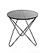Produktbild HAKU Möbel Beistelltisch schwarz, Metall, Sicherheitsglas - Maße: H 56 cm x Ø 55 cm, Style: Modern