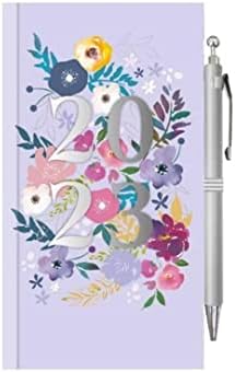 Ayush Party | 2023 Diary & Pen Slim Week To View Floral - Purple Diary |Planner And Organiser For School And Office