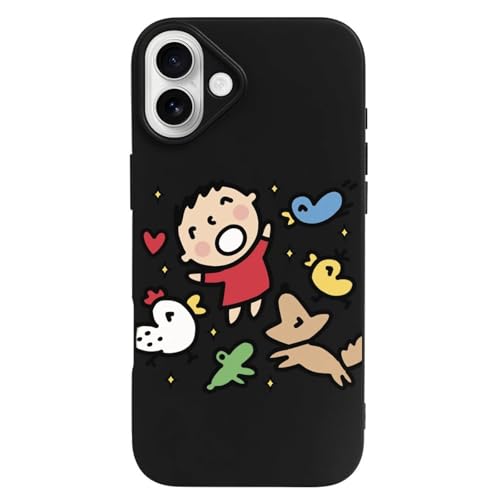 iPhone16Plus用ケース みんなのたあ坊 アイフォン16Plus用ケース スマホケース おしゃれ 人気 TPU 耐衝撃 携帯ケース ワイヤレス充電対応