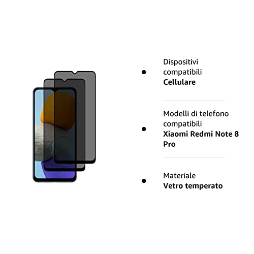 Hkess 2 Pezzi Vetro Temperato Anti Spia con Xiaomi...