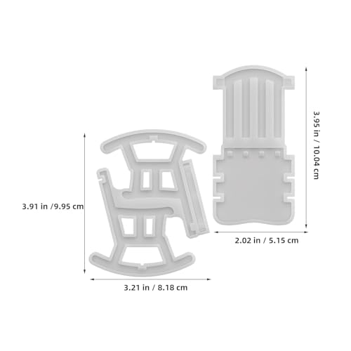 Gadpiparty 1 Set Dollhouse Rocking Chair Silicone Mold - DIY Resin Casting Furniture Chair Moulds for Tiny House - Handmade Miniature Dollhouse Furniture Mold - Image 6