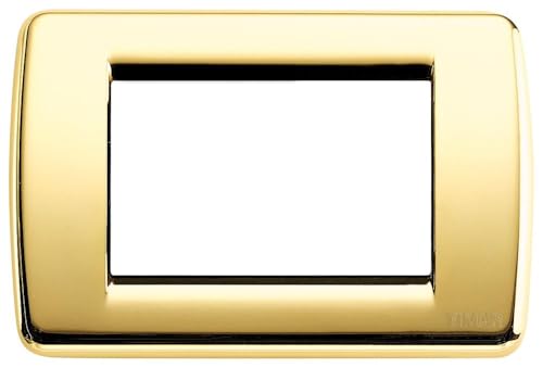 Prodotto di ottima qualità Vimar Placca Rond 3 m, Oro Lucido