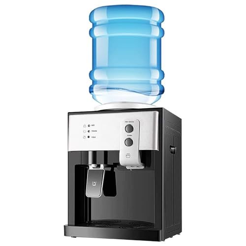 Top Loading Water Cooler Dispenser Refrigeration and heating 3 Temperature Settings Mini Water Cooler Dispenser Countertop Desktop Electric Hot and Cold