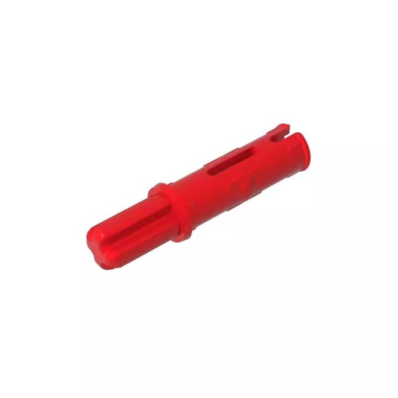 Gobricks Shaft Bolt Connection Technic Axle Pin 3L with Friction Ridges Lengthwise and 1L Axle 11214 6015356 6209519 GDS-929 50Pieces Compatible with Lego Toy MOC Color:Red