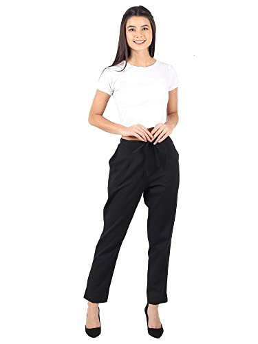 Image of Muffly Women's Cotton Flex Solid Straight Trouser