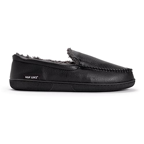 Muk Luks Men's Moccasin-Black Slip-On Loafer3
