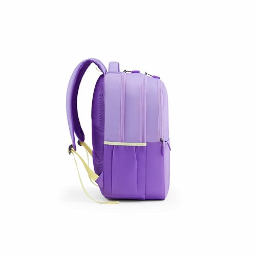 Image of American Tourister Lit | 36 Ltrs | 3 Compartments | Bottle Pocket | Ergonomic Padded Back Panel & Shoulder Straps | Secondary School Backpack | 1 Year International Warranty | Lilac