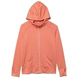 ラッシュガード 長袖 レディース ラッシュパーカー 水陸両用 UVカット率 99%以上 UPF50+ 体型カバー 水陸両用 EC610301B01 コーラル Ｌ