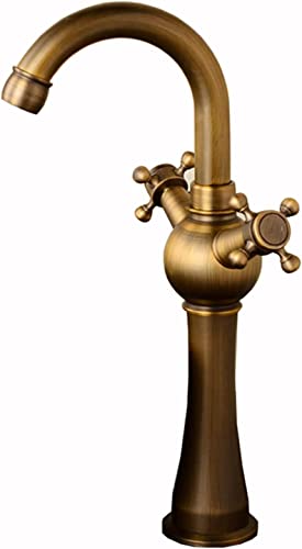 Robinet de lavabo de salle de bain vintage pour vasque rétro en laiton