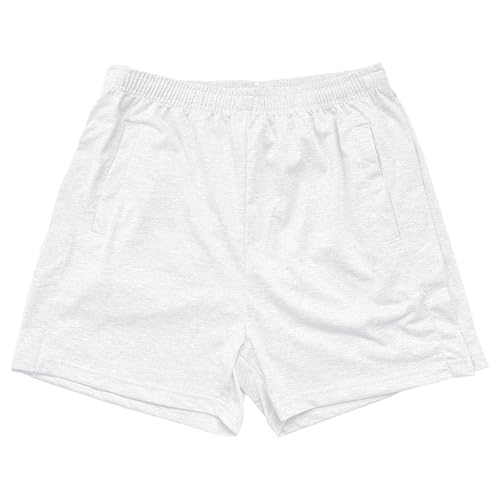 2026 Bata fácil de poner y quitar Pantalones cortos para hombre Fractura Rehabilitación Postoperatoria Cuidado Pacientes postrados en cama Paralizados, Blanco, M