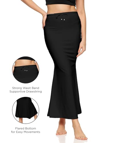 Image of Women's Saree Silhouette I Saree Shapewear Flare Petticoat for Women, Lycra Cotton Blended, Petticoat, Skirts for Women, Shape Wear Dress for Saree