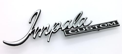 Emblema cromado Impala para panel de vela trasera de modelos Coupe 1971 a 1976 2