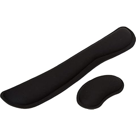 Tougo Memory Foam Wrist Rest Pad and Mouse Wrist Rest Support Cushion for Working Gaming,Durable & Non-Slip & Comfortable & Lightweight for Easy Typing & Pain Relief Cover