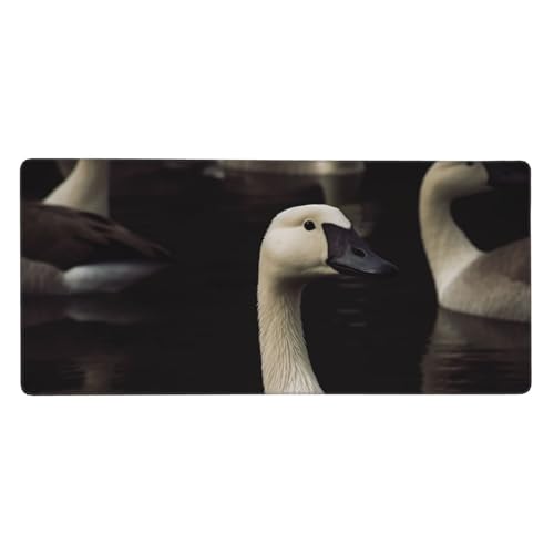 Grand tapis de souris de jeu XXL original motif oie, cadeau idéal bureau