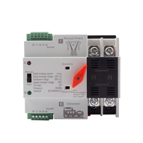 Mini commutateur de transfert automatique ATS 2P 100A pour basculement électrique sans coupure
