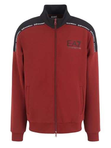 Sweat-shirt à fermeture éclair EA7 Emporio Armani pour homme noir confortable