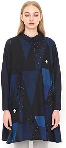 Amazon グラニフ Graniph レディース ドビーオックスフォードシャツワンピース スターリーナイトバンティング 0ネイビー Ladies F Tシャツ カットソー 通販