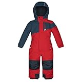 Killtec Kinder Skioverall 38469-408 wasserdicht 10.000 mm Wassersäule - dunkelrot/dunkelblau - Größe 104