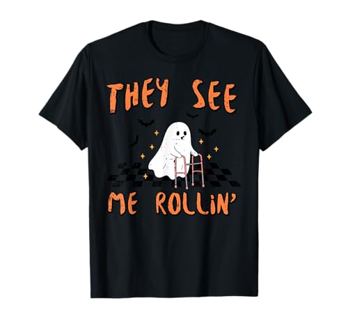 Ghost Walker They See Me Rollin Halloween Costume Men Women T-Shirt