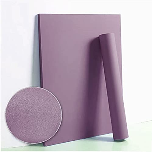 Dimoon 236''x17.7'' Purple Peel and Stick Wallpaper Contact Paper Modern Self Adhesive Wall Paper Removable Renter Friendly Textured Solid Color Shelf Cabinet Vinyl Roll (236''x17.7'',Grape Purple)