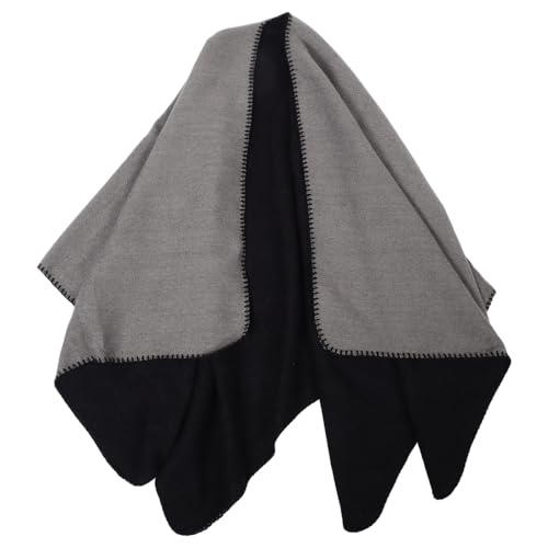 Poncho femme hiver contre le froid : châle épais en laine imitation doux