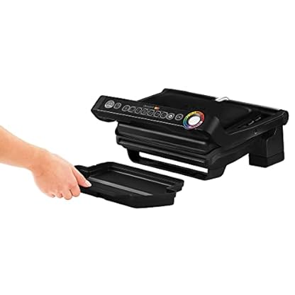 Tefal OptiGrill Kontaktgrill, 6 automatische Programme, Garstufenanzeige, passt Temperatur und Grillzyklus ans Grillgut an, abnehmbare Platten, manueller Modus, Elektrogrill, schwarz, GC705816 – Bild 4