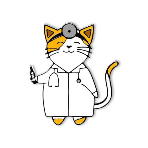 Image of Doctor Nurse Cartoon Pin,Medical Enamel Brooch Jewelry for Nursing Student Backpack Lapel Badge Gifts