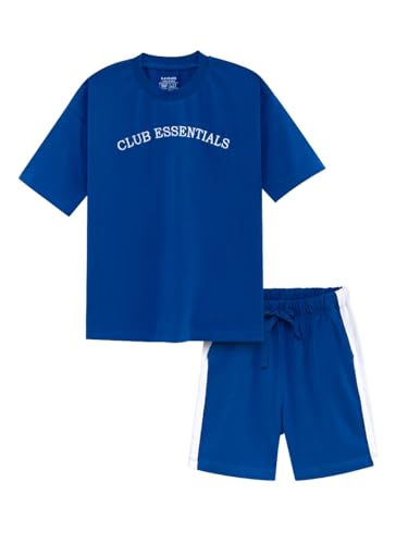 Image of Nap Chief Kids Cotton Chill Club Essentials Printed Co ord Sets for Boys & Girls, T Shirt and Shorts for Casual Wear