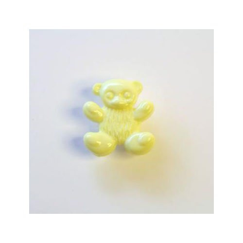 Lot de 6 x Boutons Ourson 14mm Attache Dos - Jaune Cover