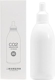 Outop Kit de teste de verificação de queda de CO2, monitores de capacidade de vidro transparente de CO2 para aquário, detector de dióxido de carbono para aquário com líquido de monitor para aquário, aquário, aquário, aquário, kit de teste de PH e CO2