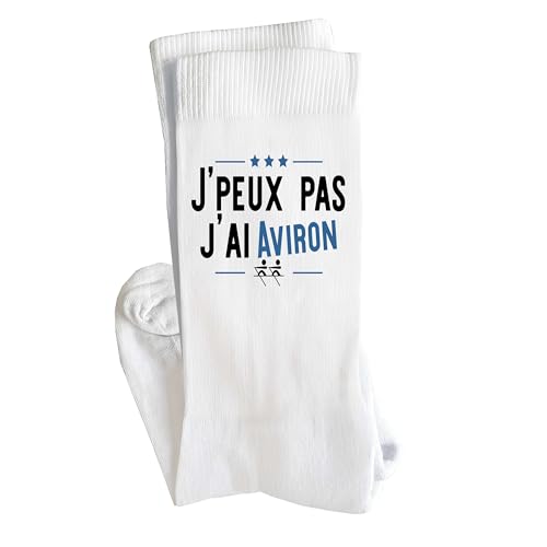 otshirt - Chaussettes Aviron 4 Noir | Socks | Taille 36-40 | Idée Chaussettes Personnalisées Cadeau Fête Original Famille Travail Départ Collègue Retraite Noël.