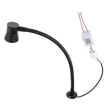 CLUB BOLLYWOOD Black Flexible LED Bedside Lamp Reading Wall Light for Room Boat RV | Motors | Parts & Accessories | Boat Parts | Electrical & Lighting | Electrical & Lighting