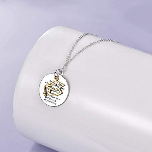 Yfn Graduation Gift Sterling Silver Inspirational Pendant Necklace For Women Girls (Behind You.) #TOP1