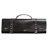 Drumstick Holder Bag, Premium Leather, Large Capacity For Multiple Drumsticks, Elegant Brown, Portable And Easy To Carry